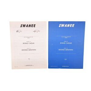 Vintage Swanee Sheet Music 1919 Caesar George Gershwin Bombo Musical Lot Of 2